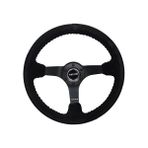 Nrg RST-036MB-S-BK 350 mm 3 Inç Derin Çanak Süet Kavrama Mat Siyah Kollu Direksiyon Simidi
