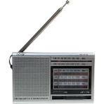 NS-8153 Taşınabilir Pilli Cep Radyosu Deprem Çantası Radyosu Am Fm Sw-1-6 8 Bandlı Mini Radyo - Gri