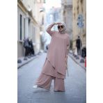 NS Moda Tesettür Lina Takım Vizon Model- 511