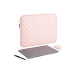 NS reliable 13-13.6 inç Macbook Air Pro Uyumlu Deri Laptop Çantası - Koruyucu Kılıf ve Laptop M2 M3- Açık Pembe