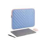 NS reliable 13-13.6 inç Macbook Air Pro Uyumlu Deri Laptop Çantası - Koruyucu Kılıf ve Laptop M2 M3-Mavi