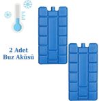 NS Reliable Buz Aküsü Kasedi Ice Box Soğuk Zincir - 2 Adet - 400 ml - Mavi