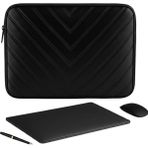 NS Reliable Notebook Laptop Macbook Çantası Suni Deri 13"-13.6" Inç - 800-DÜZ Siyah - 13.6 inç