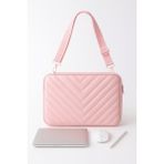 NS Reliable Notebook Laptop Macbook Çantası Suni Deri 13.6" Inç - 800-DÜZ Açık Pembe Omuz Askılı - 34x25x2 cm