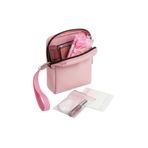 NS reliable Pudra Pembe Kadın Hijyenik Ped Saklama Çantası - Mini Organizer Düzenleyici Kılıf - 10x14x3 cm