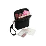 NS reliable Siyah Kadın Hijyenik Ped Saklama Çantası - Mini Organizer Düzenleyici Kılıf - 10x14x3 cm