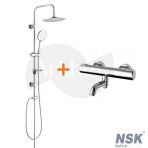 Nsk Termostatik Banyo Bataryası Ve Duş Sistemi Paketi - Krom Arkhev0030