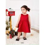 NSM Kids Life Kız Bebek Kırmızı Yılbaşı Doğum Günü Elbise Melek Modeli Elbise - 2 - 3 Yaş