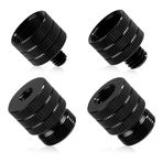 Nsssunnre 4 Mikrofon Ayak Adaptörleri, Mikrofon Diş Adaptörleri 1/4 - 5/8 Erkek Vida Adaptörü Mikrofon Çubuğu Kamera Tripod için