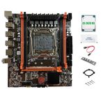 Nsssunnre Anakart X99E + E5 İşlemci 2673 V3 + Isı Macunu + 4XDDR4 RECC RAM + PCIEX16 NVMe Gigabit LAN Kartı Masaüstü Bilgisayar için