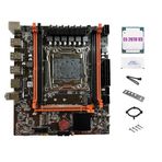 Nsssunnre Anakart X99E + E5 İşlemci 2678 V3 + Isı Macunu + 4XDDR4 RECC RAM + PCIEX16 NVMe Gigabit LAN Kartı Masaüstü Bilgisayar için Tutucu