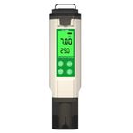 Nsssunnre Dijital PH-Metre Hidroponik Su Kalitesi Test Cihazı LCD Arka Işık Termometresi PH/EC/TDS Metre Spa Akvaryumları için