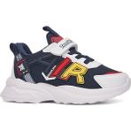 Nstil Günlük Erkek Kız Çocuk Sneaker Lastik Bağcıklı Cırtlı Hafif Nefes Alabilen Spor Ayakkabı 080 - Beyaz - Kırmızı - Lacivert