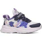Nstil Günlük Erkek Kız Çocuk Sneaker Lastik Bağcıklı Cırtlı Hafif Nefes Alabilen Spor Ayakkabı 080 - Lacivert - Beyaz