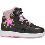 Nstil Günlük Kız Çocuk Sneaker Lastik Bağcıklı Cırtlı Bilekli Rahat Hafif Basketbol Spor Ayakkabı 3260 - Siyah - Pembe