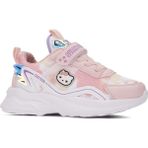 Nstil Günlük Kız Çocuk Sneaker Lastik Bağcıklı Hologram Cırtlı Hafif Hello Kitty Nefes Alabilen Ayakkabı 2014 - Pudra - Beyaz
