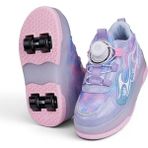 Nstil Unisex Çocuk Spor Ayakkabı Akıllı Bağcıklı Çıkarılabilen Patenli Işıklı Rahat Sneaker 030 - Mavi