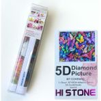 NT Boncuklu Taşlı Pano Mozaik Elmas Goblen Diamond Tablo 50 x 40 cm Kelebek Ailesi - Renkli