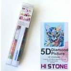 NT Boncuklu Taşlı Pano Mozaik Elmas Goblen Diamond Tablo 50 x 40 cm Kozmik Kedi - Renkli