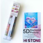 NT Boncuklu Taşlı Pano Mozaik Elmas Goblen Diamond Tablo 50 x 40 cm Yunus Aşkı - Renkli