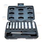 NT Tools NCSETU14 Altı Köşe Uzun CRV 11 Parça 1/4 inç Lokma Seti