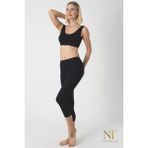 NT Underwear Kadın Bambu Kapri Tayt – Hafif, Rahat, Terletmeyen - S - Siyah