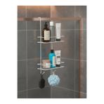 NTC METAL Askılı Banyo Rafı Duş Şampuanlık Duşakabin Havlu Askısı duvar Düzenleyici Organizer