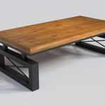 NTCollection Ağaç Ofis Sehpası ( 75 cm - 120 cm - h44 cm )