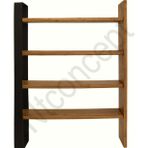 NTCollection Via Masif Ağaç Kitaplık Vitrin En 100 cm