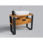Ntconcept 80 cm x 41 cm x h78 cm Masif Ahşap Lavabo Dolabı