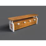 Ntconcept Arona Masif Ahşap Tv Stand - (Genişlik 200CM) - Ceviz - Ekru