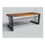 Ntconcept Doğal Ağaç Açık Ceviz Renk Metal Perdeli Ofis ve Çalışma Masası(85cm-140cm)