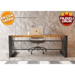Ntconcept Doğal Ahşap Ofis Masası - 75cm-140cm