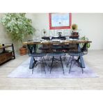 Ntconcept Doğal Ahşap Sandalyeli Masa TAKIMI(85CM-125CM Masa+4 Sandalye) - 85cm-125cm+4 Sandalye - Renkli