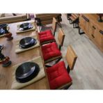 Ntconcept Doğal Ahşap Sandalyeli Masa TAKIMI(85CM-150CM Masa+4 Sandalye) - 85cm-150cm+4 Sandalye - Renkli