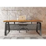 Ntconcept Lesha Masif Ağaç Ofis ve Çalışma Masası - Ebat Seçenekli - 85x150 cm - Açık Ceviz