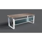 Ntconcept Levva Masif Ağaç Ofis ve Çalışma Masası - Ebat Seçenekli - 85x260 cm - Açık Ceviz