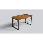 Ntconcept Lidya Açık Ceviz Masif Ağaç Çalışma Masası(75cm-100cm)