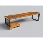 Ntconcept Min Masif Ahşap Tv Stand - (Genişlik 160CM) - Ceviz - Antrasit