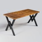 Ntconcept Pera Açık Ceviz Masif Ağaç Çalışma Masası (d75cm-boy120cm-h76cm)