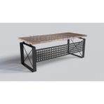 Ntconcept Quin Masif Ağaç Ofis ve Çalışma Masası - Ebat Seçenekli - 100x220 cm - Açık Ceviz
