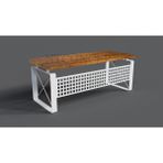 Ntconcept Quin Masif Ağaç Ofis ve Çalışma Masası - Ebat Seçenekli - 85x190 cm - Açık Ceviz