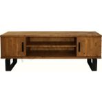 Ntconcept Ron Masif Ahşap Tv Stand - (Genişlik 200CM) - Ceviz - Ekru