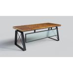 Ntconcept San Masif Ağaç Ofis ve Çalışma Masası - Ebat Seçenekli - 85x140 cm - Açık Ceviz