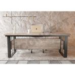 Ntconcept Shi Masif Ağaç Ofis ve Çalışma Masası - Ebat Seçenekli - 85x140 cm - Açık Ceviz