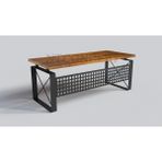 Ntconcept Terra Masif Ağaç Ofis ve Çalışma Masası - Ebat Seçenekli - 85x210 cm - Açık Ceviz