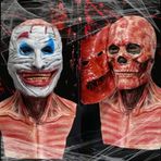 NTGFU İskelet Cadılar Bayramı, Palyaço Maskesi, Cadılar Bayramı Maskesi, Terrifier, The Walking Dead - Joker Kostümü Erkek, Cadılar Bayramı Kostümü Cadılar Bayramı Partisi, Kostüm, Rol Oyunları için
