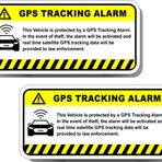 NTICKER 2 adet Araç Uyarı Araba GPS Takip, 4 inç - Araba Motosiklet Park Hırsızlığı Güvenlik Çıkartmaları