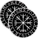 NTICKER 2 adet Viking Pusula Çıkartması, 4 inç - İskandinav Mitolojisi Araba Tampon Pencere Dizüstü Bilgisayar Vegvisir Sembolleri, Çıkartmalar İskandinav Çıkartması