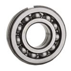 NTN Bearing 6203NR Tek Sıralı Derin Oluklu Radyal Bilyalı Rulman, Geçmeli Halka, Normal Açıklık, Çelik Kafes, 17 mm Delik Kimliği, 40 mm OD, 12 mm Genişlik, Açık